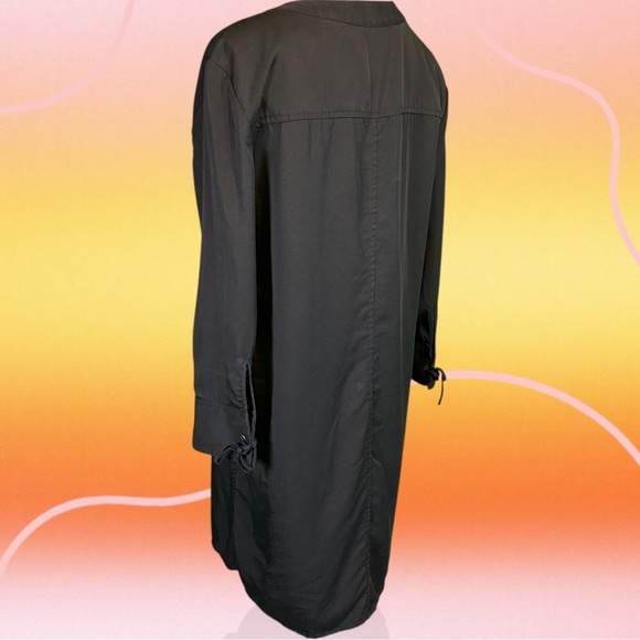 Theory ‘Jullitah’ Lightweight Tencel Lace-Up Detail Mini Dress in Black Size 8 - Picture 9 of 14